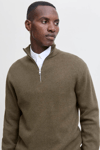 Jack & Jones Premium Jprccmılano % 100 Pamuk Relaxed Fit Dik Yaka Erkek Kazak 12259664 YEŞİL