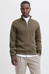 Jack & Jones Premium Jprccmılano % 100 Pamuk Relaxed Fit Dik Yaka Erkek Kazak 12259664 YEŞİL
