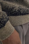 Jack & Jones Premium Jprvillex Pamuklu Bisiklet Yaka Örme Erkek Kazak 12278345 VİZON-SİYAH