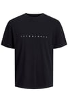 Jack & Jones Star Pamuklu Relaxed Fit Bisiklet Yaka Erkek T Shirt 12234746 SİYAH
