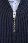 Jack & JonesJjpannel Pamuk Karışımlı Regular Fit Yarım Fermuarlı Dik Yaka Erkek Kazak 12278919 LACİVERT