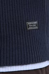 Jack & JonesJjpannel Pamuk Karışımlı Regular Fit Yarım Fermuarlı Dik Yaka Erkek Kazak 12278919 LACİVERT