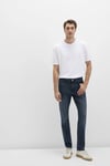 Jake Pamuklu Skinny Fit Normal Bel Dar Paça Jeans Erkek Kot Pantolon 0042290832 KOYU MAVİ