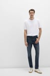 Jake Pamuklu Skinny Fit Normal Bel Dar Paça Jeans Erkek Kot Pantolon 0042290832 KOYU MAVİ