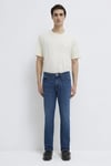 Jake Pamuklu Skinny Fit Normal Bel Dar Paça Jeans Erkek Kot Pantolon 0042290387 KOYU MAVİ