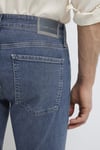 Jake Puslu Vintage Pamuklu Dar Paça Jeans Erkek Kot Pantolon 00422A2984 KOYU MAVİ