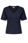 Jdy Jdyrex % 100 Pamuk Regular Fit V Yaka Kadın T Shirt 15352294 KOYU LACIVERT