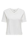 Jdy Jdyrex % 100 Pamuk Regular Fit V Yaka Kadın T Shirt 15352294 KREM