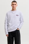 Jjaero Logolu Pamuklu Bisiklet Yaka Erkek Sweat 12298492 AÇIK GRİ