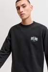 Jjaero Logolu Pamuklu Bisiklet Yaka Erkek Sweat 12298492 SİYAH