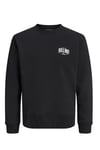 Jjaero Logolu Pamuklu Bisiklet Yaka Erkek Sweat 12298492 SİYAH
