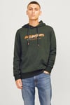Jjalvis Pamuklu Relaxed Fit Kapüşonlu Yaka Erkek Sweat 12256848 YEŞİL