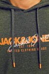 Jjalvis Pamuklu Relaxed Fit Kapüşonlu Yaka Erkek Sweat 12256848 YEŞİL