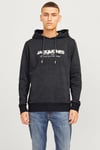 Jjalvis Pamuklu Relaxed Fit Kapüşonlu Yaka Erkek Sweat 12256848 SİYAH