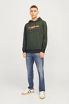 Jjalvis Pamuklu Relaxed Fit Kapüşonlu Yaka Erkek Sweat 12256848 YEŞİL