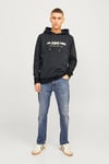 Jjalvis Pamuklu Relaxed Fit Kapüşonlu Yaka Erkek Sweat 12256848 SİYAH