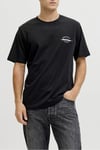 Jjbrandon Pamuklu Regular Fit Logolu Bisiklet Yaka Erkek T Shirt 12288113 SİYAH