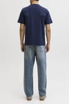 Jjbrandon Pamuklu Regular Fit Logolu Bisiklet Yaka Erkek T Shirt 12288113 LACİVERT