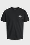 Jjbrandon Pamuklu Regular Fit Logolu Bisiklet Yaka Erkek T Shirt 12288113 SİYAH
