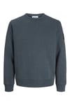 Jjcleveland Pamuklu Bisiklet Yaka Erkek Sweat 12298440 İNDİGO