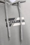 Jjcorp Pamuklu Logolu Regular Fit Kapüşonlu Erkek Sweat 12268422 GRİ