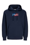 Jjcorp Pamuklu Logolu Regular Fit Kapüşonlu Erkek Sweat 12268422 LACİVERT