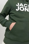 Jjecorp Pamuklu Regular Fit Logolu Kapüşonlu Erkek Sweat 12152840 KOYU YEŞİL