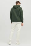 Jjecorp Pamuklu Regular Fit Logolu Kapüşonlu Erkek Sweat 12152840 KOYU YEŞİL