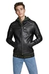 Jjerocky Regular Fit Fermuarlı Suni Erkek Deri Ceket 12147218 SİYAH