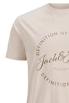 Jjgrayson Pamuklu Relaxed Fit Baskılı Bisiklet Yaka Erkek T Shirt 12288377 BEJ