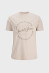 Jjgrayson Pamuklu Relaxed Fit Baskılı Bisiklet Yaka Erkek T Shirt 12288377 BEJ