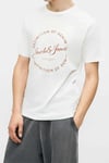 Jjgrayson Pamuklu Relaxed Fit Baskılı Bisiklet Yaka Erkek T Shirt 12288377 BEYAZ