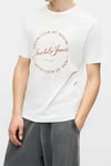 Jjgrayson Pamuklu Relaxed Fit Baskılı Bisiklet Yaka Erkek T Shirt 12288377 BEYAZ