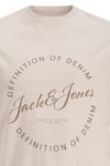 Jjgrayson Pamuklu Relaxed Fit Baskılı Bisiklet Yaka Erkek T Shirt 12288377 BEJ