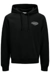 Jjmakoto Pamuk Karışımlı Regular Fit Baskılı Kapüşon Yaka Erkek Sweat 12278606 SİYAH