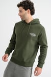 Jjmakoto Pamuk Karışımlı Regular Fit Baskılı Kapüşon Yaka Erkek Sweat 12278606 KOYU YEŞİL