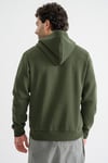 Jjmakoto Pamuk Karışımlı Regular Fit Baskılı Kapüşon Yaka Erkek Sweat 12278606 KOYU YEŞİL
