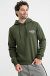 Jjmakoto Pamuk Karışımlı Regular Fit Baskılı Kapüşon Yaka Erkek Sweat 12278606 KOYU YEŞİL