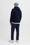 Jjmakoto Pamuk Karışımlı Regular Fit Baskılı Kapüşon Yaka Erkek Sweat 12278606 KOYU LACIVERT