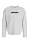 Jjmunk Logolu Pamuklu Bisiklet Yaka Erkek Sweat 12298431 AÇIK GRİ