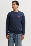Jjrush Pamuklu Bisiklet Yaka Erkek Sweat 12298426 LACİVERT