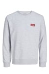 Jjrush Pamuklu Bisiklet Yaka Erkek Sweat 12298426 AÇIK GRİ