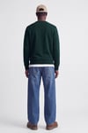 Jjrush Pamuklu Bisiklet Yaka Erkek Sweat 12298426 KOYU YEŞİL