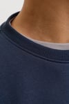 Jjrush Pamuklu Bisiklet Yaka Erkek Sweat 12298426 LACİVERT
