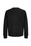 Jjrush Pamuklu Bisiklet Yaka Erkek Sweat 12298426 SİYAH