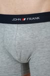 John Frank Logolu Pamuklu Erkek Boxer JFB111 GRİ