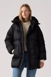 Kaiptoneli Regular Fit Kapüşonlu Kadın Mont 003HB-0000 SİYAH