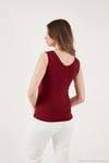 Kalın Askılı V Yaka Kadın Bluz 5864384 BORDO