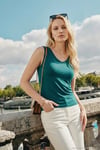 Kalın Askılı V Yaka Kadın Bluz 5864384 NEFTİ