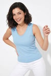 Kalın Askılı V Yaka Kadın Bluz 5864384 BEBE MAVİ